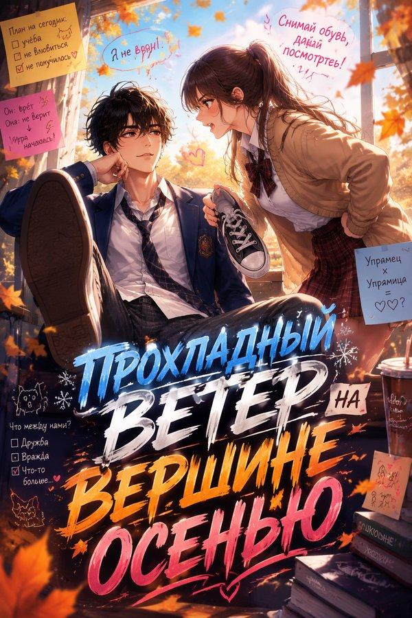 Прохладный ветер на вершине осенью
