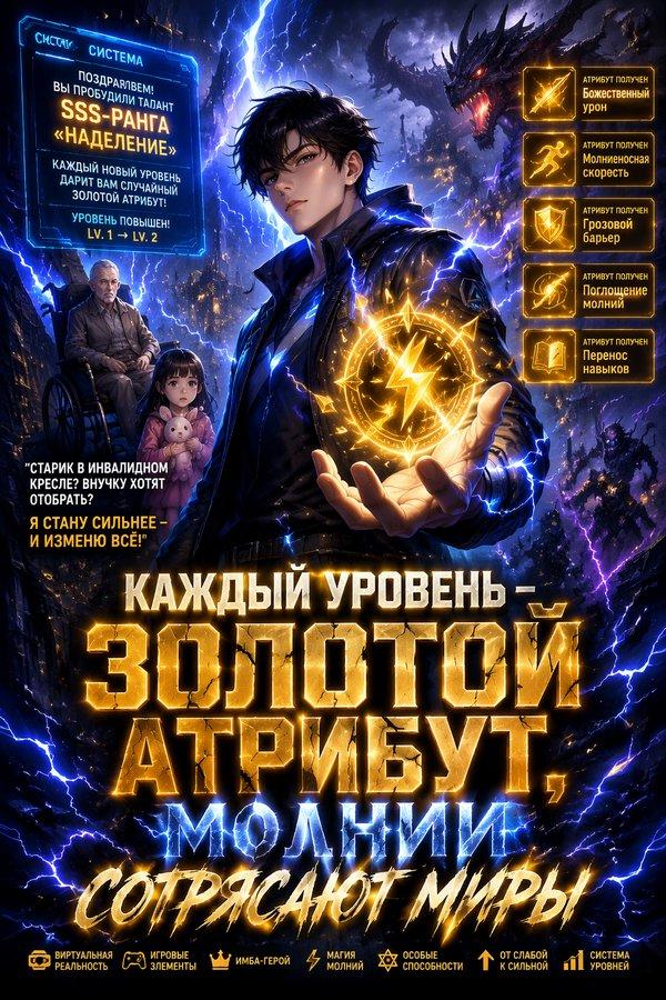 Каждый уровень — золотой атрибут, молнии сотрясают миры
