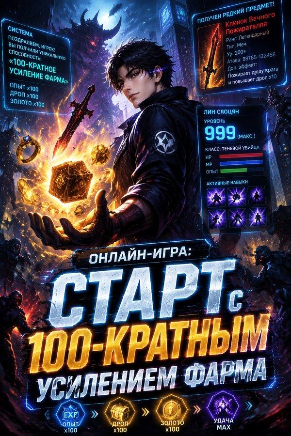 Онлайн-игра: Старт с 100-кратным усилением фарма