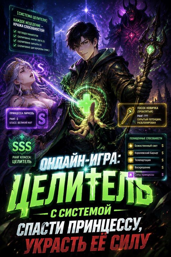 Онлайн-игра: Целитель с системой — спасти принцессу, украсть её силу