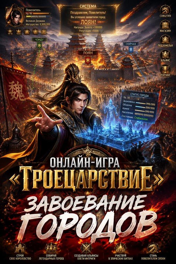 Онлайн-игра «Троецарствие»: Завоевание городов