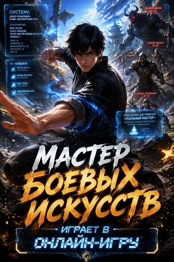 Мастер боевых искусств играет в онлайн-игру