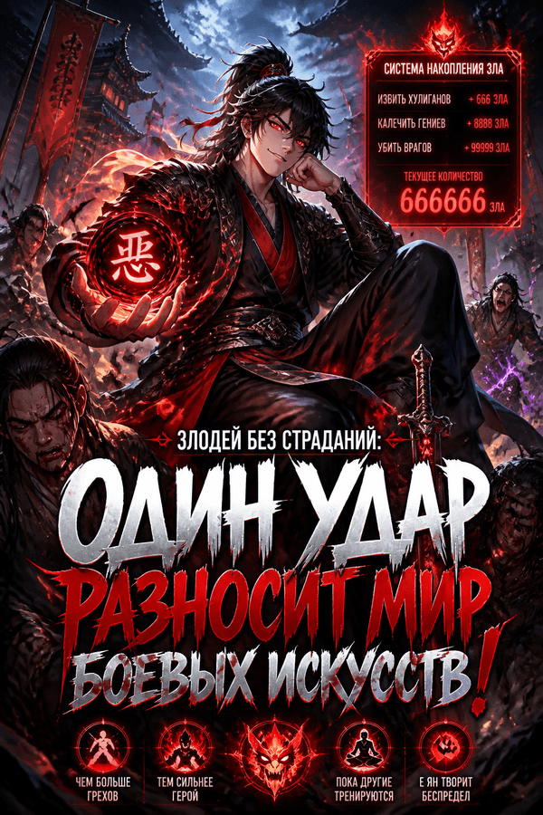 Злодей без страданий: один удар разносит мир боевых искусств!
