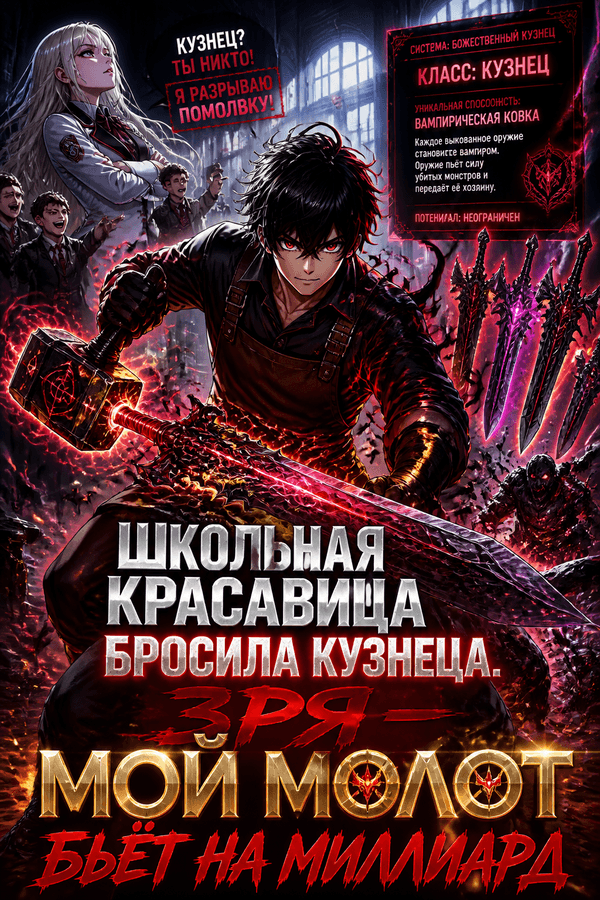 Школьная красавица бросила кузнеца. Зря — мой молот бьёт на миллиард