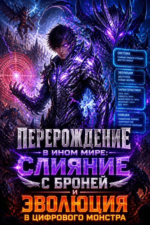 Перерождение в ином мире: слияние с броней и эволюция в цифрового монстра