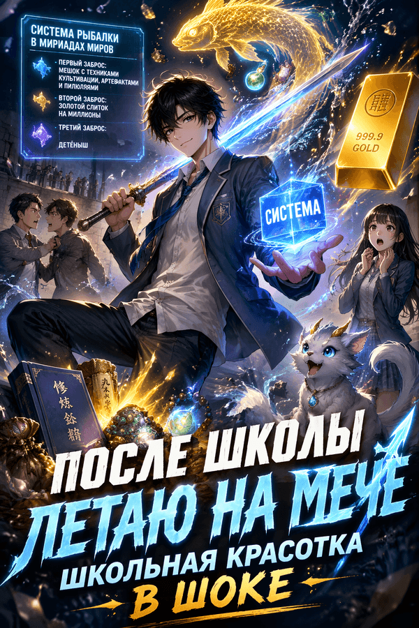 После школы летаю на мече — школьная красотка в шоке