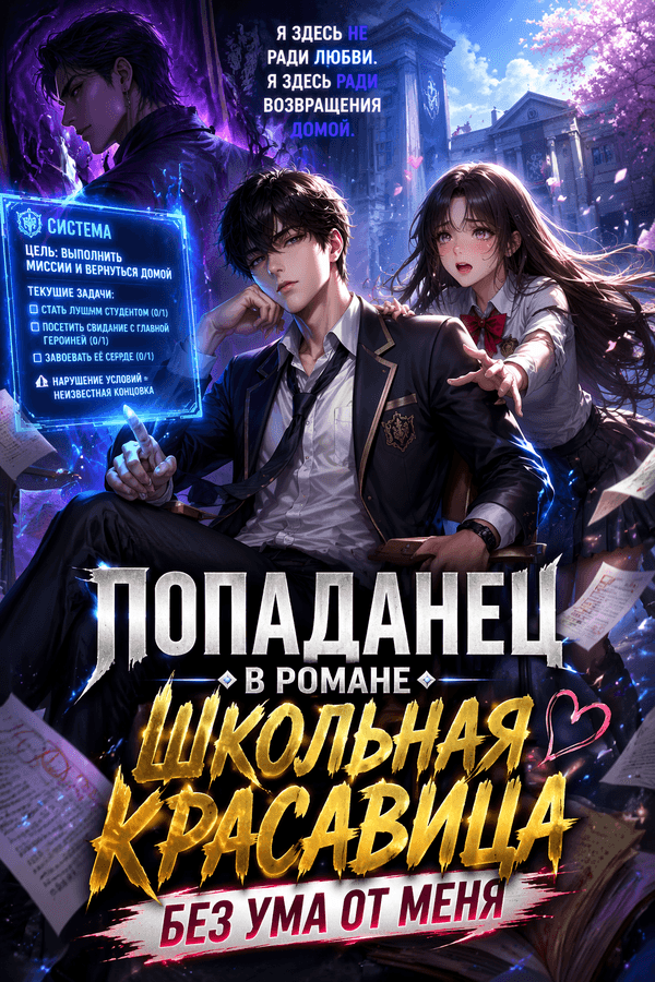 Попаданец в романе: Школьная красавица без ума от меня