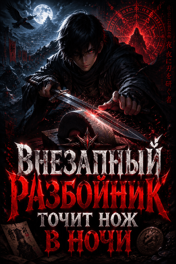 Внезапный разбойник точит нож в ночи
