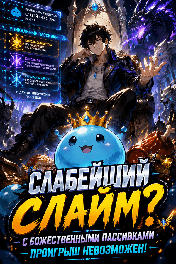 Слабейший слайм? С божественными пассивками проигрыш невозможен!