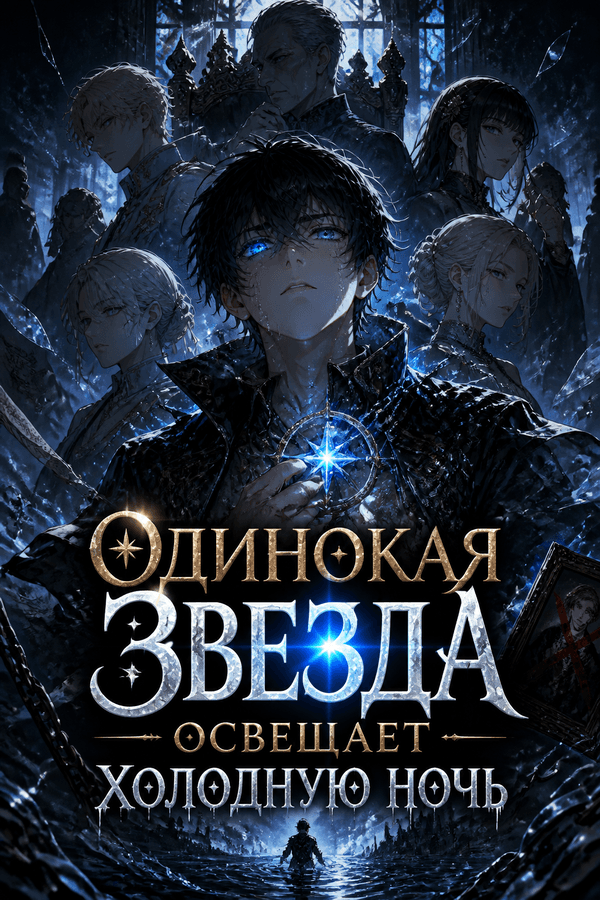 Одинокая звезда освещает холодную ночь