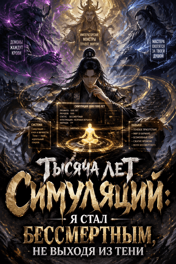 Тысяча лет симуляций: я стал бессмертным, не выходя из тени