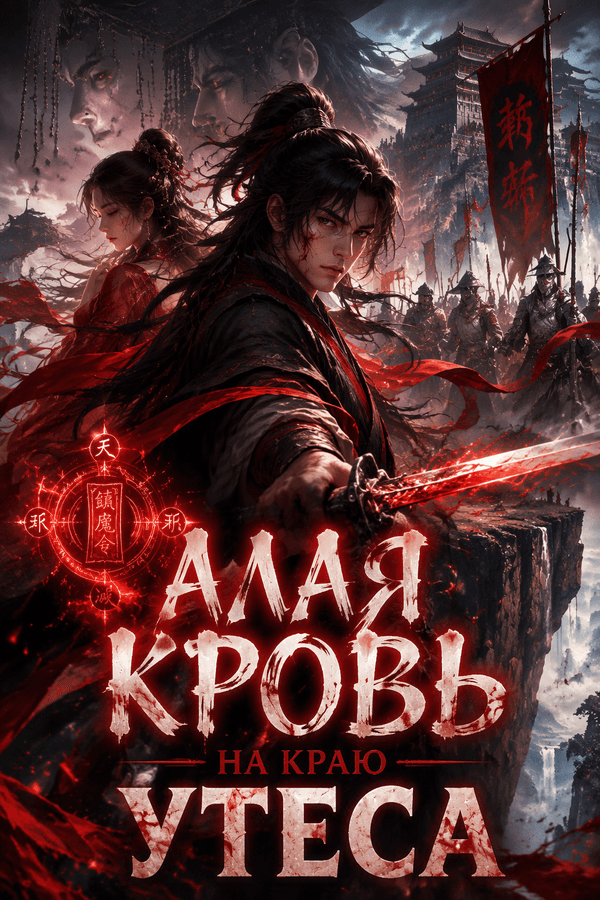 Алая кровь на краю утеса