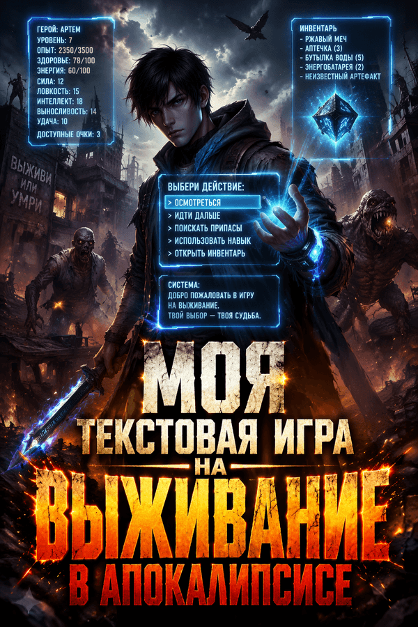 Моя текстовая игра на выживание в апокалипсисе