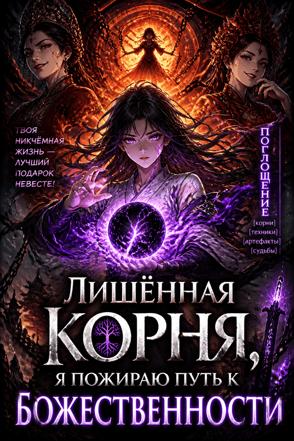 Лишённая корня, я пожираю путь к божественности