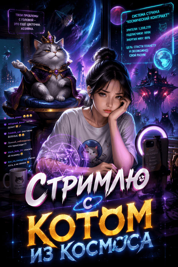 Стримлю с котом из космоса