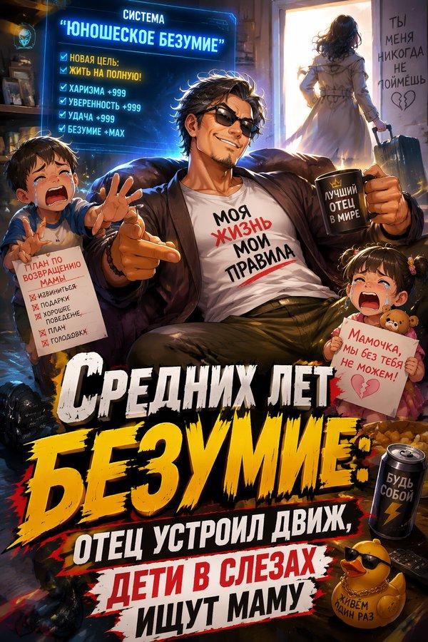 Средних лет безумие: отец устроил движ, дети в слезах ищут маму