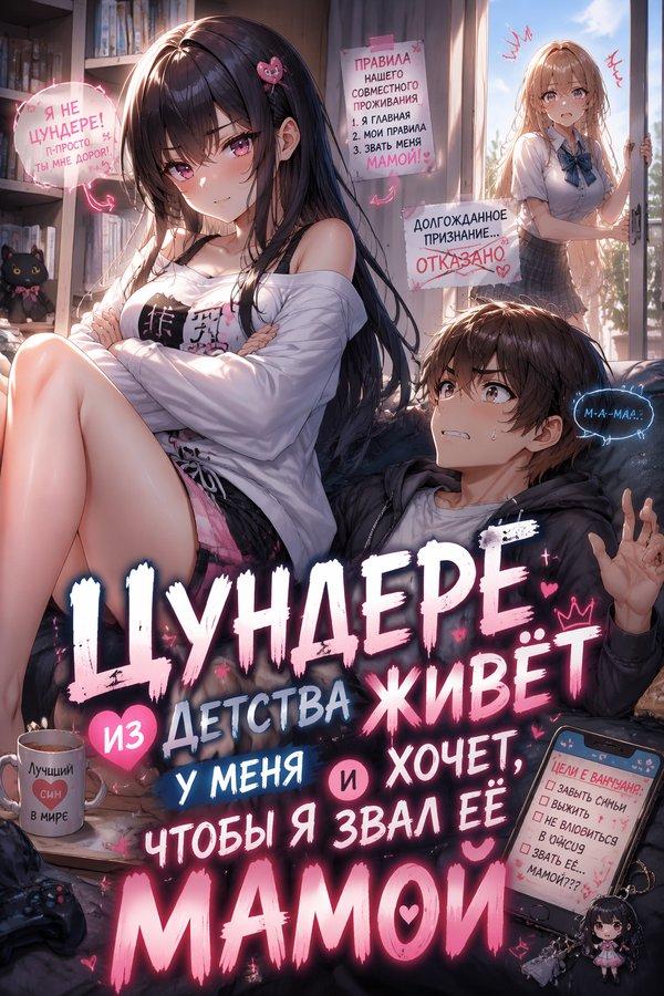Цундере из детства живёт у меня и хочет, чтобы я звал её мамой