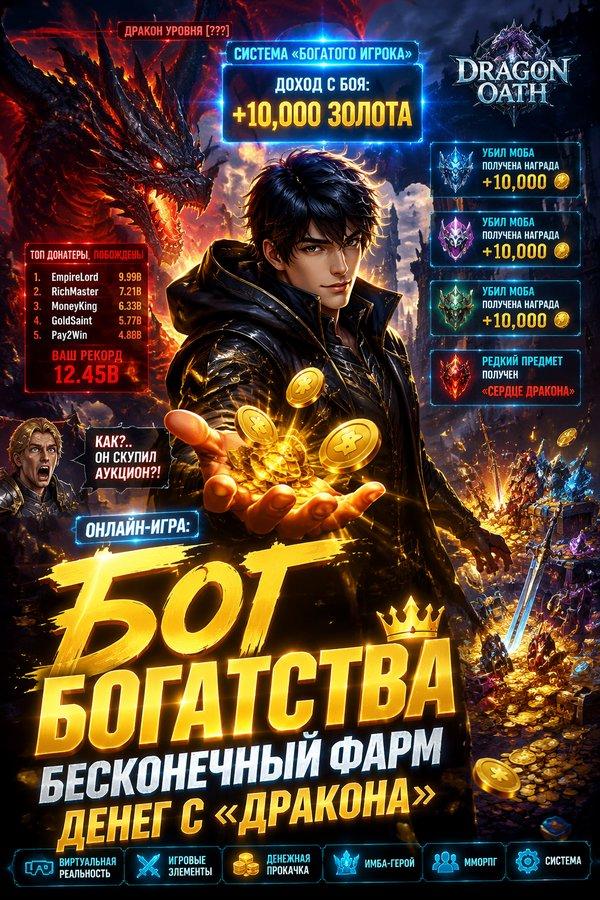 Онлайн-игра: Бог богатства — бесконечный фарм денег с «Дракона