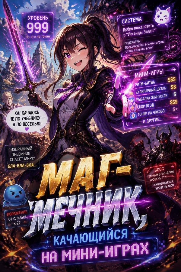 Маг-мечник, качающийся на мини-играх