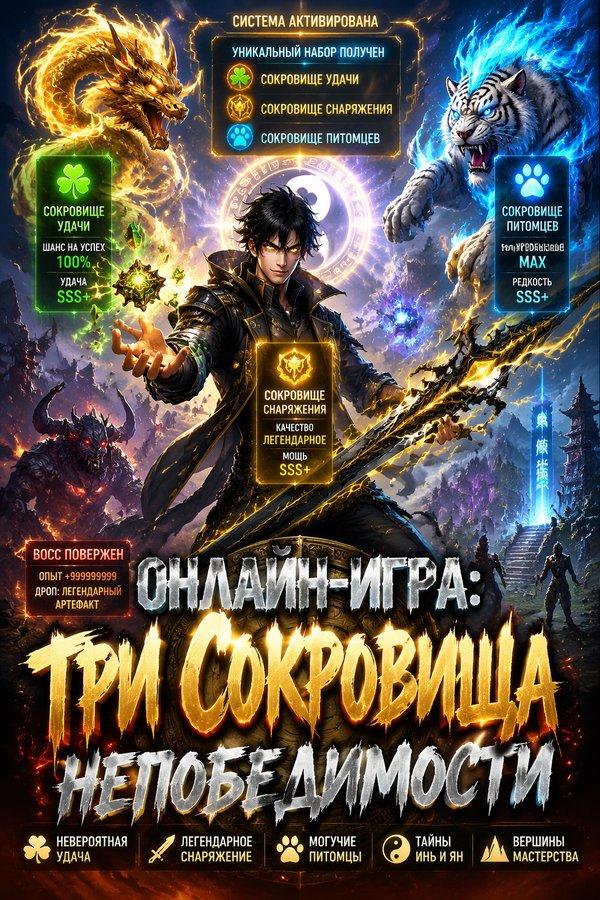 Онлайн-игра: Три сокровища непобедимости